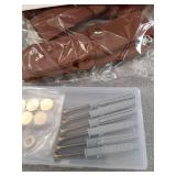 CroBlissful 6 Pcs Leather Curtain Rod Holders PU Leather Curtain Rod Bracket Mounted Loop Straps with Screws and Plastic Wall Plugs, Boho Pole Hanger Hook for Towel Oar Home Wall Display Decor(Brown) 