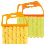 2 Pcs Blind Cleaner - Washable Window Blind Cleaner Duster Tool, Hand-Held Blind Duster for Wood Dlinds Mini Duster Brush Blind Dust Cleaner Venetian Shades Brush Window - Retail: $7