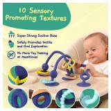 Jumble Jangle Baby Teething Toys â BPA-Free, Multi Purpose High Chair Toys for Babies: Suction Teething Relief with Sensory Toy Textures for Infants and Toddlers 0â24+ Months (Dark) - Retail