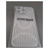 Doulings Designed for iPhone 16 Pro Max Case,[Compatible with MagSafe][Military Drop & Camera Lens Protection],Luxury Aluminum Alloy Heat Dissipation Logo View Shockproof Cover,Silver - Retail: $16