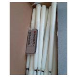 Hopule 12 Pcs Flickering Flameless LED Taper Candles, 11\" Long Fake Taper Candles Battery Operated with Remote Timer, Ivory Plastic Electric Candlesticks for Wedding Party Christmas Holiday - Retail: