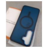 YENAPOON for Samsung Galaxy S25 FE Case, Matte Magnetic Phone Case with 1 Screen Protector, Support for Magsafe, Translucent Frosted Shockproof Protective Cover for Samsung Galaxy S25 FE, Navy Blue - 