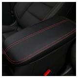 LEXLEY Armrest Box Cover Center Console Pad Waterproof Anti-Scratch Leather Protector Covers For Chevrolet Equinox 2018 2019 2020 2021 2022 2023 2024 -Red Stitches - Retail: $23