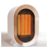 Swocky Indoor Electric Portable Space Heater, 1200W Personal Desk Heater, Fast Quiet Heating Ceramic for Large Room,Bedroom and Office Use (White) - Retail: $17