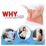 Lumbar Support Pillow for Car Seat & Office Chair, Soft Memory Foam Lower Back Support for Pain Relief and Posture Correction, Lumbar Pillow with Breathable Airflow Channels - Retail: $15