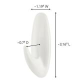 Command Medium Designer Hooks, White 14 Hooks, 20 Strips