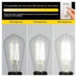 LED Edison Bulbs 8W, 60WEq, 5000K 750lm, E26, Dimmable, Clear, 8pc