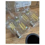 LED Edison Bulbs 8W, 60WEq, 5000K 750lm, E26, Dimmable, Clear, 8pc