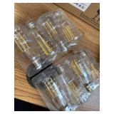 LED Edison Bulbs 8W, 60WEq, 5000K 750lm, E26, Dimmable, Clear, 8pc