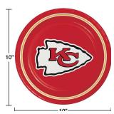 Kansas City Chiefs NFL Round Paper Plates, 10", 85 ct.