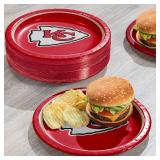 Kansas City Chiefs NFL Round Paper Plates, 10", 85 ct.