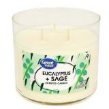 Great Value Eucalyptus & Sage Candle, 14 oz