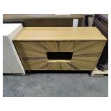 Jofran Reece 70in Mid-Century Modern Starburst TV Stand Console Storage Cabinet - Retail: $820