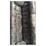 Oxier 84"Wide Microsuede Manual Reclining Sofa, 3-Seater Recliner Couch with Skin-Friendly Upholstery  - Retail: $0