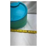 Turquoise and Green Plastic Plates Set from Pampered Chef Turquoise and Green Plastic Plates Set from Pampered Chef