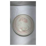 Ceramic Cameo Wall Plaques - Pink and White Set Ceramic Cameo Wall Plaques - Pink and White Set