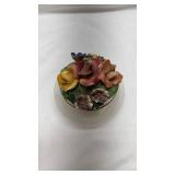 Floral Decorated Glass Bowl Floral Decorated Glass Bowl