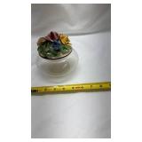 Floral Decorated Glass Bowl Floral Decorated Glass Bowl