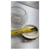 Floral Decorated Glass Bowl Floral Decorated Glass Bowl