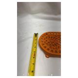 Orange Decorative Cast Iron Trivet Orange Decorative Cast Iron Trivet