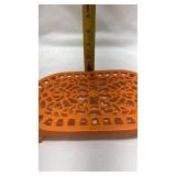 Orange Decorative Cast Iron Trivet Orange Decorative Cast Iron Trivet