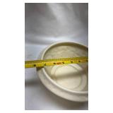 White Ceramic Bowl with Raised Rose Pattern White Ceramic Bowl with Raised Rose Pattern