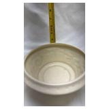 White Ceramic Bowl with Raised Rose Pattern White Ceramic Bowl with Raised Rose Pattern