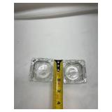 Heavy Crystal Glass Tealight Holders - Set of 2 Heavy Crystal Glass Tealight Holders - Set of 2