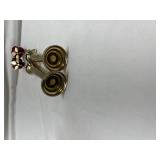 Brass vases with Red Rose Detail Brass vases with Red Rose Detail