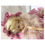Musical Porcelain Ballerina Doll in Pink Lace Dress Musical Porcelain Ballerina Doll in Pink Lace Dress