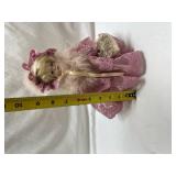 Musical Porcelain Ballerina Doll in Pink Lace Dress Musical Porcelain Ballerina Doll in Pink Lace Dress