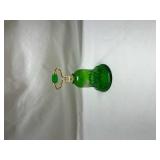 Avon Green Glass Perfume Bottle with Gold Tone Atomizer Avon Green Glass Perfume Bottle with Gold Tone Atomizer