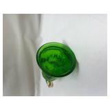 Avon Green Glass Perfume Bottle with Gold Tone Atomizer Avon Green Glass Perfume Bottle with Gold Tone Atomizer