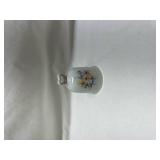 Floral Porcelain Bell with Heart Handle Floral Porcelain Bell with Heart Handle