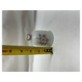 Floral Porcelain Bell with Heart Handle Floral Porcelain Bell with Heart Handle