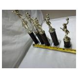Metal Trophy Collection - Set of 5 Soccer Player Figurines Metal Trophy Collection - Set of 5 Soccer Player Figurines