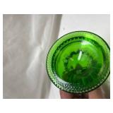 Avon Green Glass Wall Hook with Brass Hardware Avon Green Glass Wall Hook with Brass Hardware