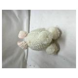 Handmade White Bunny Plush with Pom Poms Handmade White Bunny Plush with Pom Poms