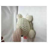 Handmade White Bunny Plush with Pom Poms Handmade White Bunny Plush with Pom Poms