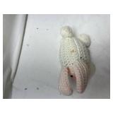 Handmade White Bunny Plush with Pom Poms Handmade White Bunny Plush with Pom Poms