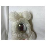 Handmade White Bunny Plush with Pom Poms Handmade White Bunny Plush with Pom Poms