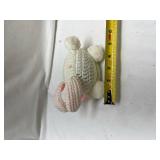 Handmade White Bunny Plush with Pom Poms Handmade White Bunny Plush with Pom Poms