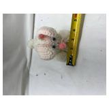 Handmade White Bunny Plush with Pom Poms Handmade White Bunny Plush with Pom Poms