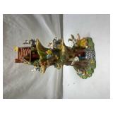 Decorative Easter Bunny Tree House Figurine Decorative Easter Bunny Tree House Figurine