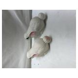 White Ceramic Bunny Planters Set White Ceramic Bunny Planters Set