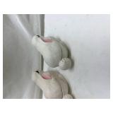 White Ceramic Bunny Planters Set White Ceramic Bunny Planters Set