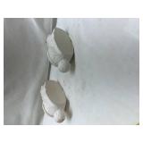 White Ceramic Bunny Planters Set White Ceramic Bunny Planters Set