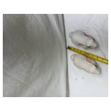 White Ceramic Bunny Planters Set White Ceramic Bunny Planters Set