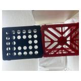 Plastic Storage Crate Set - Black and Red Plastic Storage Crate Set - Black and Red