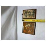 1940s Children's Wooden Wall Plaques Set of 2 1940s Children's Wooden Wall Plaques Set of 2